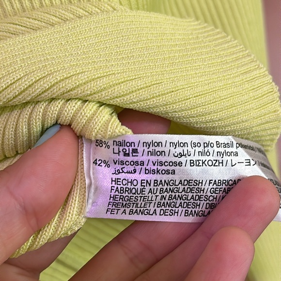 Zara Lime Green Ribbed Cardigan - Picture 4 of 6